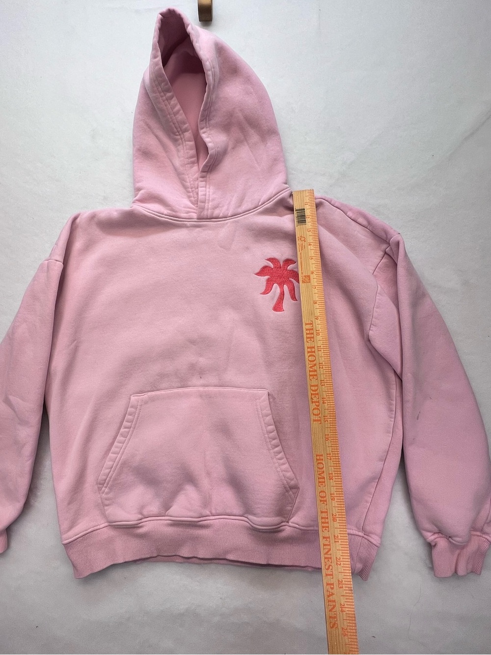 Pink Palm Puff Everything Comes In Embroidered Waves Hoodie Large - Picture 10 of 16